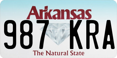 AR license plate 987KRA