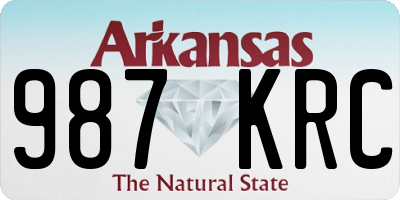 AR license plate 987KRC