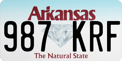AR license plate 987KRF