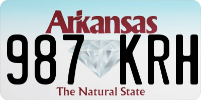 AR license plate 987KRH