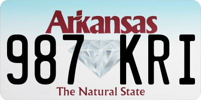 AR license plate 987KRI