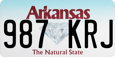 AR license plate 987KRJ
