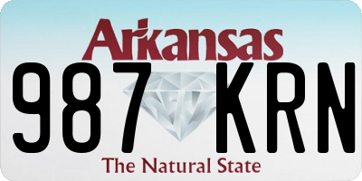 AR license plate 987KRN