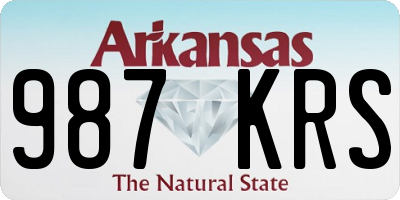 AR license plate 987KRS