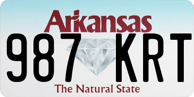 AR license plate 987KRT