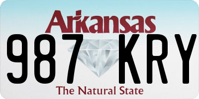 AR license plate 987KRY