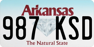 AR license plate 987KSD