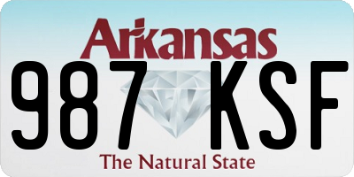 AR license plate 987KSF