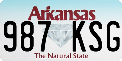 AR license plate 987KSG