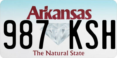 AR license plate 987KSH