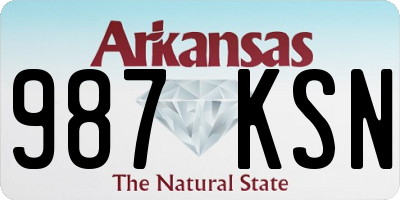 AR license plate 987KSN
