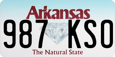 AR license plate 987KSO