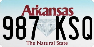 AR license plate 987KSQ