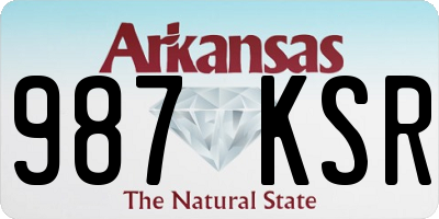 AR license plate 987KSR