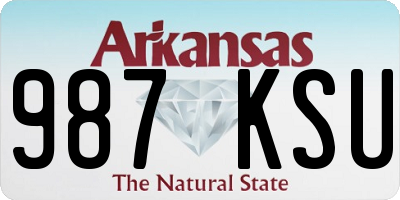 AR license plate 987KSU