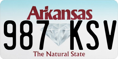 AR license plate 987KSV