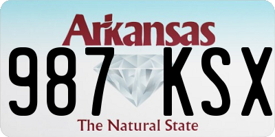 AR license plate 987KSX