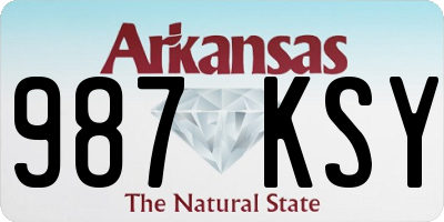 AR license plate 987KSY