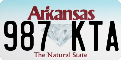 AR license plate 987KTA