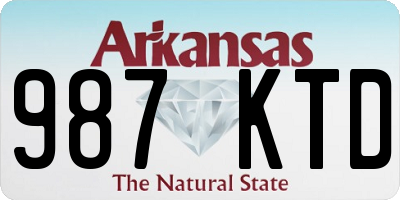 AR license plate 987KTD