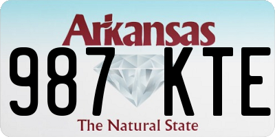 AR license plate 987KTE