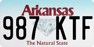 AR license plate 987KTF