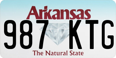 AR license plate 987KTG