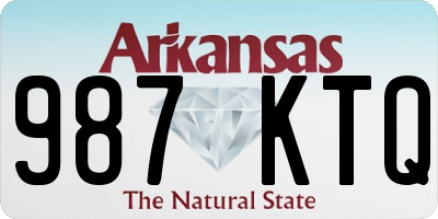 AR license plate 987KTQ