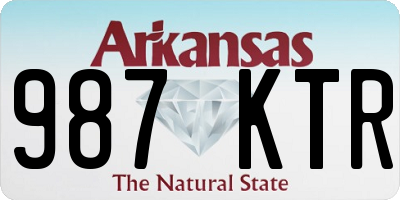 AR license plate 987KTR