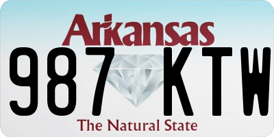 AR license plate 987KTW