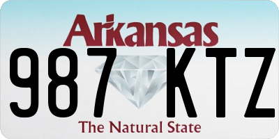 AR license plate 987KTZ