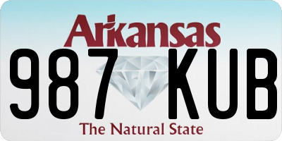 AR license plate 987KUB