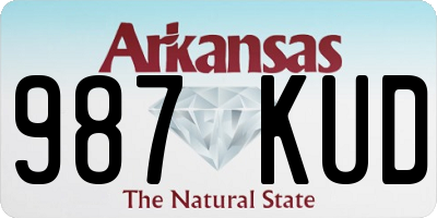 AR license plate 987KUD