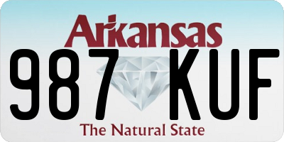 AR license plate 987KUF