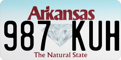 AR license plate 987KUH