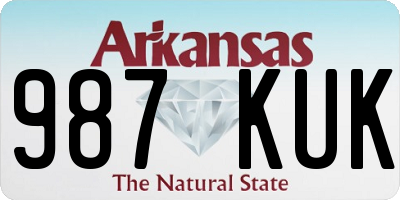 AR license plate 987KUK