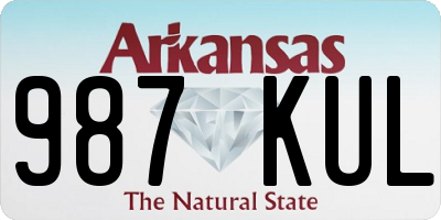 AR license plate 987KUL