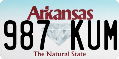 AR license plate 987KUM