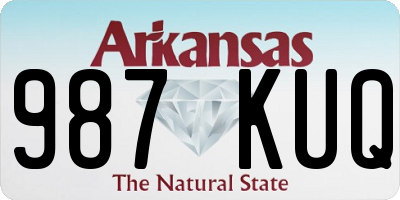 AR license plate 987KUQ