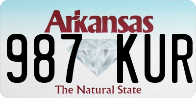 AR license plate 987KUR