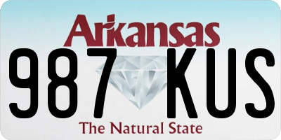 AR license plate 987KUS