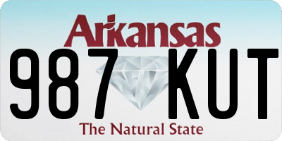 AR license plate 987KUT