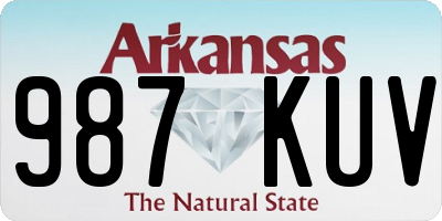 AR license plate 987KUV