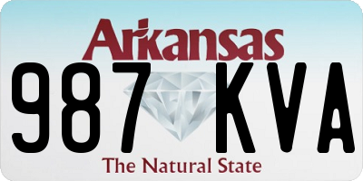 AR license plate 987KVA
