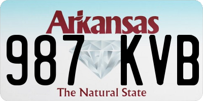 AR license plate 987KVB