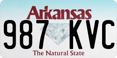 AR license plate 987KVC