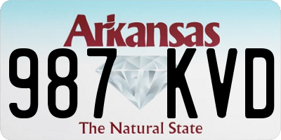 AR license plate 987KVD
