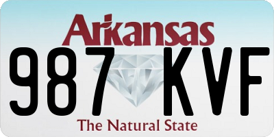 AR license plate 987KVF