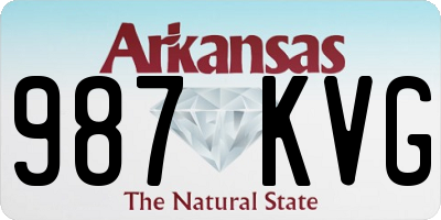 AR license plate 987KVG