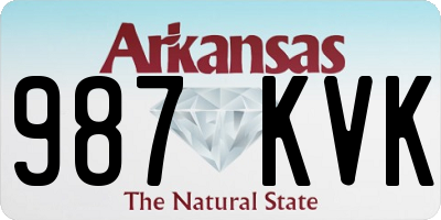AR license plate 987KVK